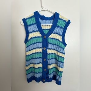 button up sweater vest